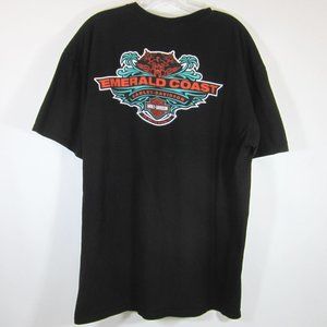 Harley Davidson T Shirt XL Emerald Coast Ft Walton Beach Destin 30A Florida Gulf